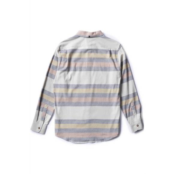 NEW VISSLA men's central coast flannel shirt in bone - Picture 2 of 4